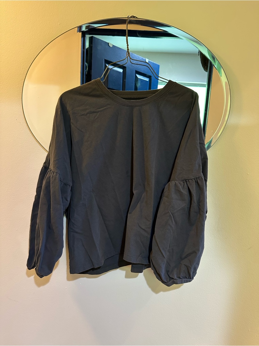 Madewell Balloon Sleeve Black Top Women’s Medium